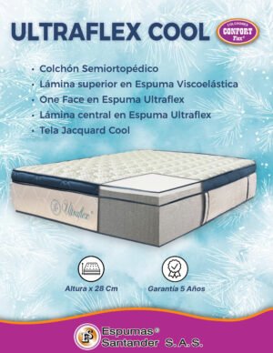 Colchón Ultra Flex ONE FACE COOL X 28